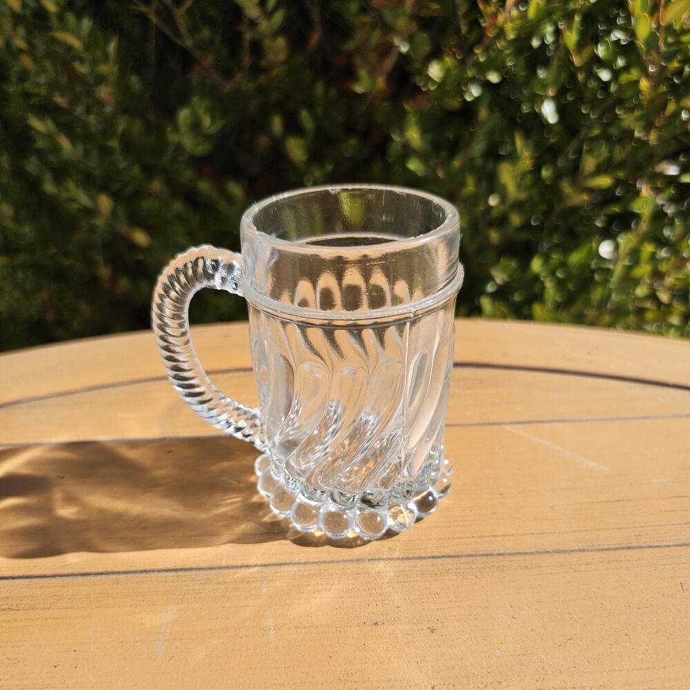 Antique EAPG Beatty & Sons McKee Brothers Swirl and Ball Child's Mug